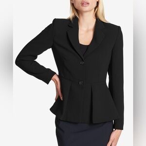 NWT DKNY Women’s Black Peplum Blazer Size 14